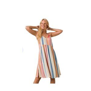 Prana  Fernie Dress Womens Size Small Swimsuit Cover-Up Multi Baja Stripe Halter